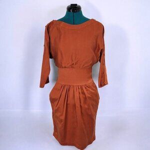 Boss‎ Orange by Hugo Boss Orange Silk Dress - Size 2